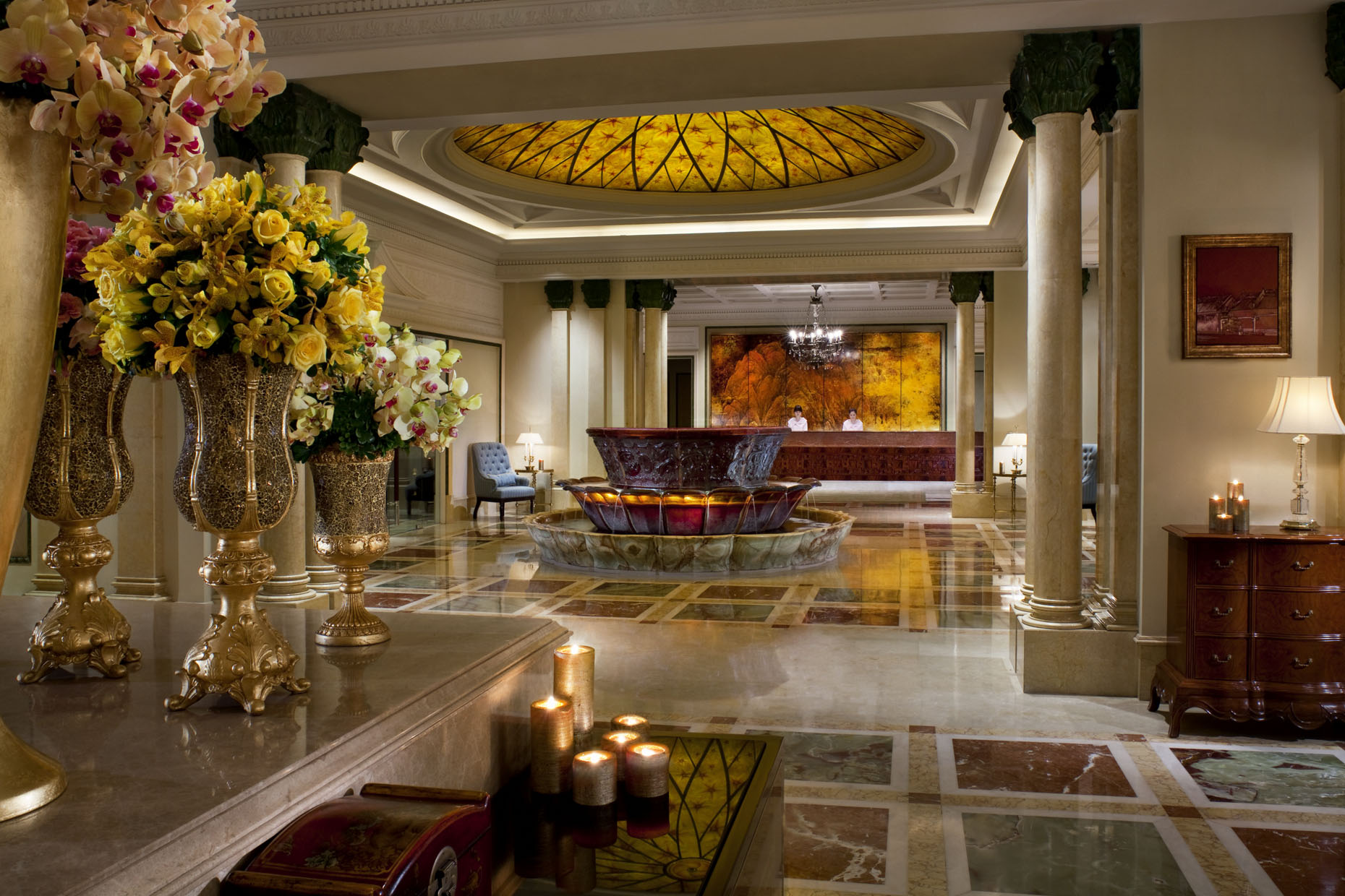 The elegant lobby of The Ritz-Carlton, Guangzhou | China | 
