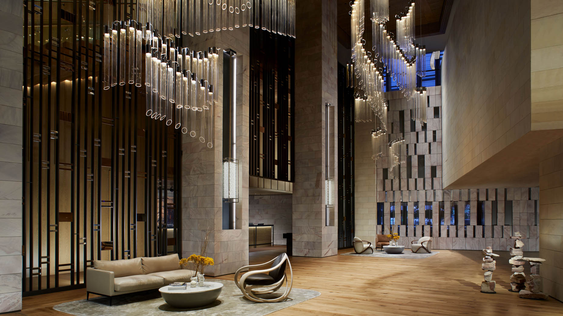 The dramatic lobby of The Ritz-Carlton, Perth | Australia | 